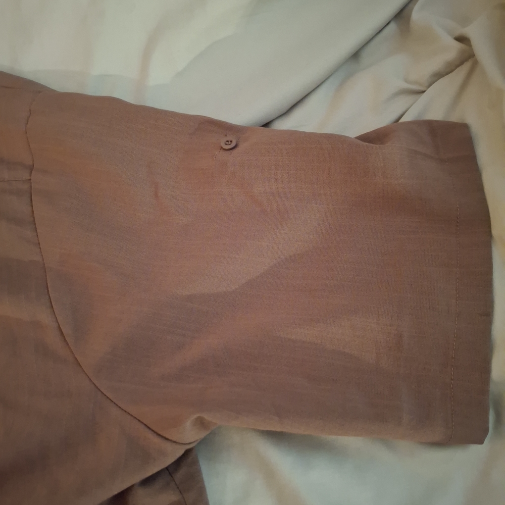 Coofandy Men's Brown Casual Short Sleeve Shirt - Picture 9 of 9